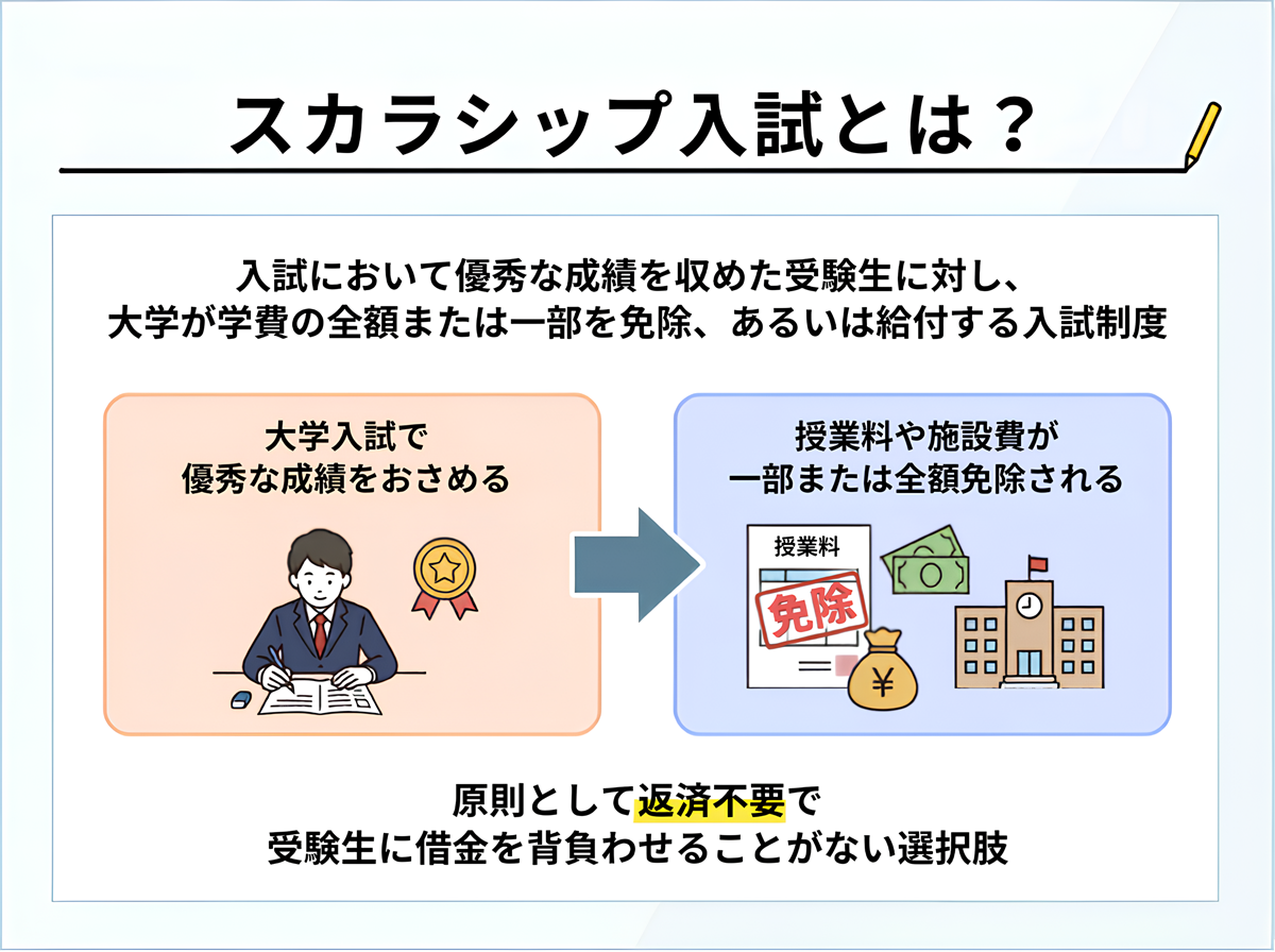 スカラシップとは？ 奨学金との違いや入試を設けている大学を紹介